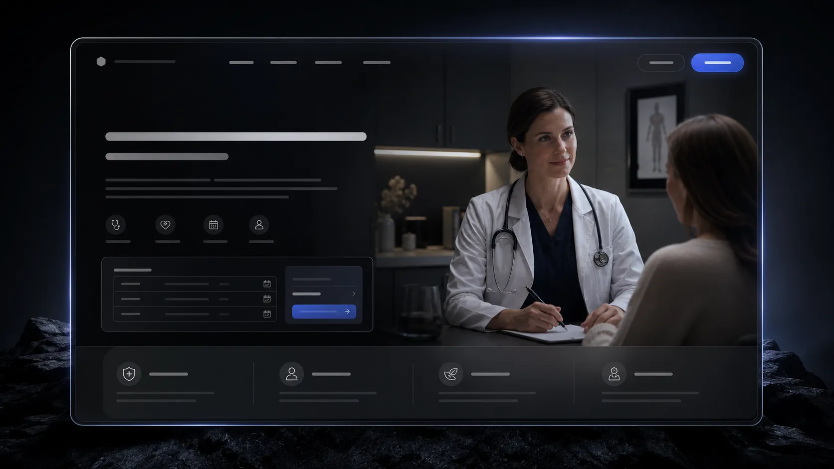 Healthcare direction premium website concept